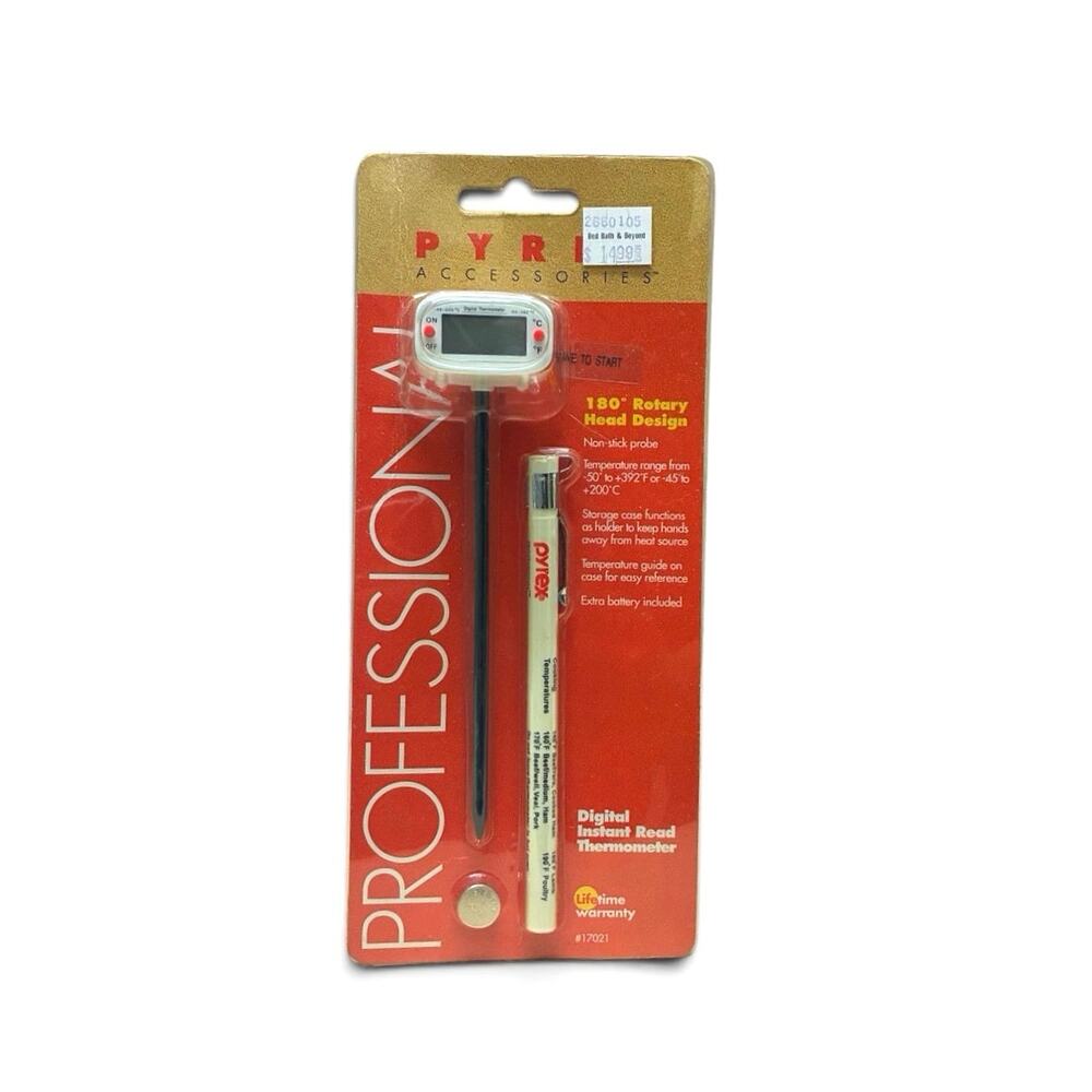NIP Vintage Pyrex Professional Food Thermometer Digital Instant Read